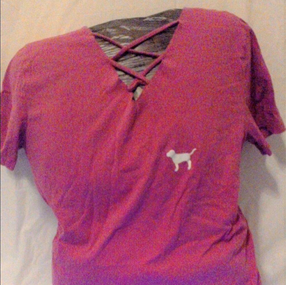 Victoria's Secret PINK Lace Up T-shirt